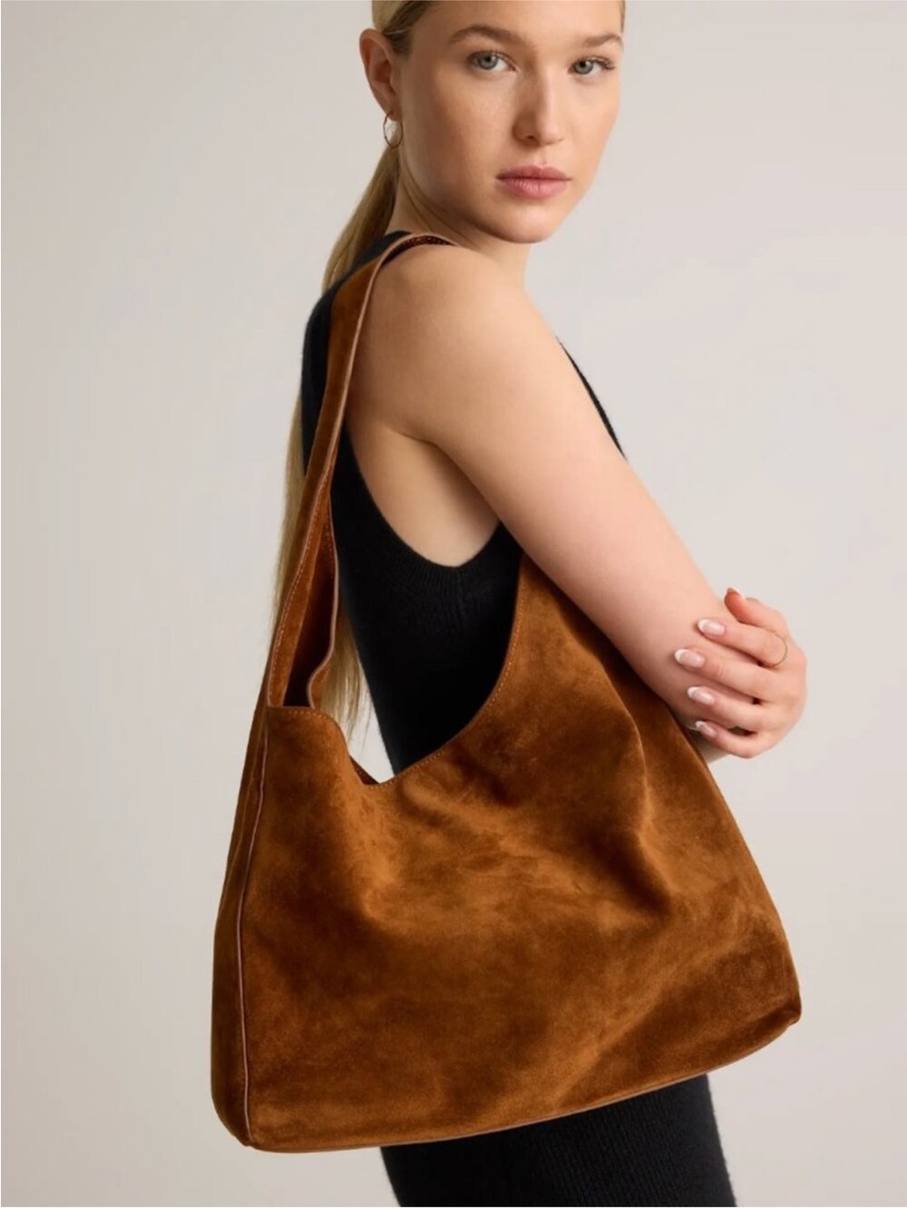 Quince Esme Suede Shoulder Bag - like new!